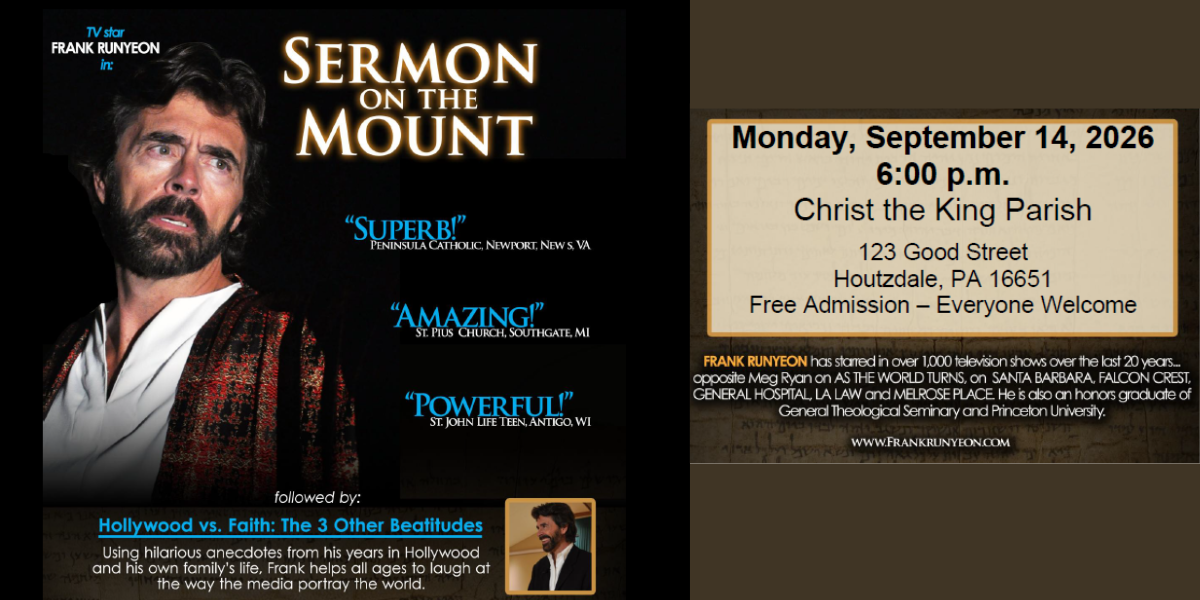 Sermon on the Mount & Hollywood vs. Faith: The 3 Other Beatitudes with Frank Runyeon